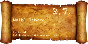 Weibl Tiborc névjegykártya